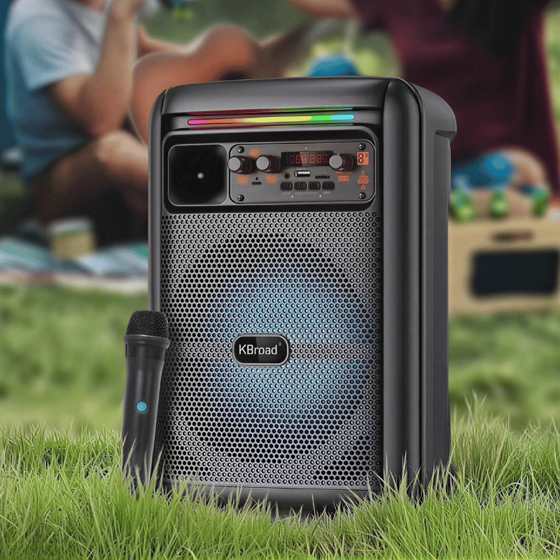 بفلة مع مايك  بلوتوث 8 انش