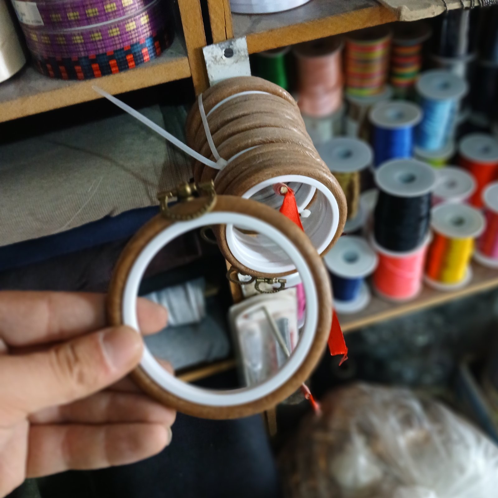 طارة تطريز سلكون علاقة مفاتيح